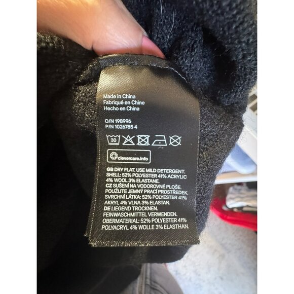 NWT H&M Soft Black Oversized Turtleneck Sweater Tunic Size S Recycled Wool Blend - Picture 6 of 11